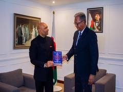 
      
      Indian Envoy Abhay Kumar meets Madagascar Foreign Minister,...
      
      