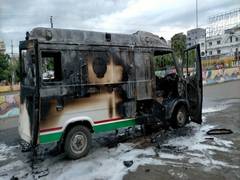 
      
      Andhra man sets ablaze ambulance after damaging police...
      
      