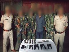 
      
      Imphal: Underground worker arrested, huge cache of arms and...
      
      