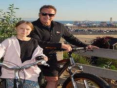 
      
      Greta Thunberg goes cycling with Arnold Schwarzenegger
      
      