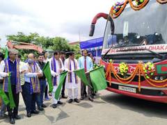 
      
      India-B'desh cross-border bus service flagged off from Agartala
      
      