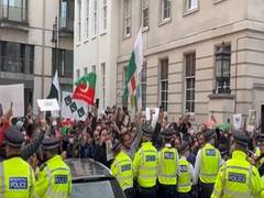 
      
      PTI supporters agitate outside ex Nawaz Sharif's London residence
      
      