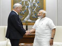 
      
      PM Modi meets visiting Israeli Defence Minister Benjamin Gantz 
      
      