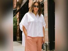 
      
      Ashley Graham shows-off baby bump with stretch marks 
      
      