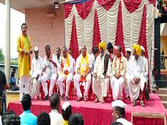 
      
      BJP leader BA Basavaraja campaigns for party candidate Ramesh...
      
      