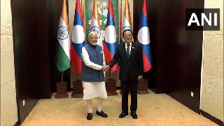 
      
      PM Modi holds bilateral with Laos counterpart Siphandone
      
      