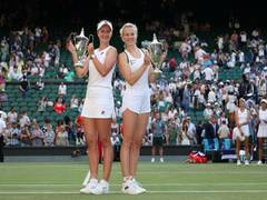 
      
      Wimbledon: Krejcikova, Siniakova win women's doubles title
      
      