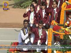 
      
      Spectators cheer Bal Puraskar winners at Republic Day parade
      
      