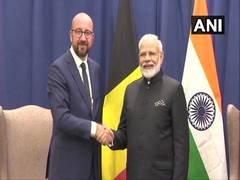 
      
      New York: PM Modi meets Belgian counterpart, 'excellent'...
      
      