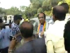 
      
      WB BJP Vice President allegedly manhandled, kicked by TMC workers
      
      
