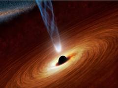 
      
      Astronomers find black hole spins on its side
      
      