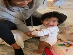 
      
      Late Kobe Bryant's youngest daughter gives her first try at...
      
      