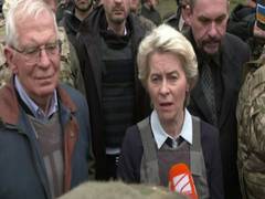 
      
      EU Commission President visits Ukraine's Bucha
      
      