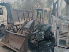 
      
      Naxals torch vehicles in Chhattisgarh
      
      
