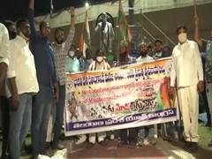 
      
      Telangana Cong takes out candle march in Hyderabad against...
      
      