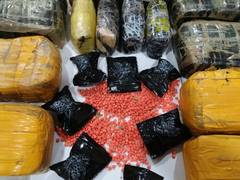 
      
      WB: 2 held with 10 Kg pills of Amphetamines
      
      