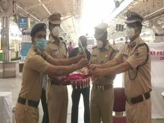 
      
      RPF personnel in Chennai welcomed with flowers at work after...
      
      