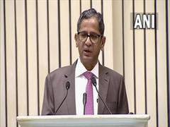 
      
      CJI Ramana felicitates four Padma awardees
      
      