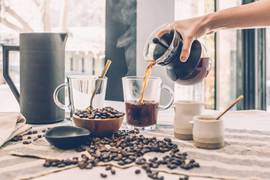 
      
      A cup of strong coffee before exercising increases fat-burning
      
      