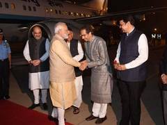 
      
      Pune: PM arrives to attend conference of DGPs, IGPs, Maha CM...
      
      