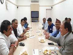 
      
      Members of Congress, Nepali Congress hold meet in Delhi  
      
      