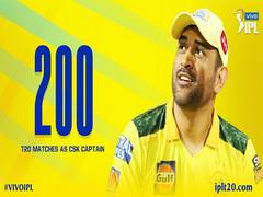 
      
      MS Dhoni plays 200th match as Chennai Super Kings skipper
      
      
