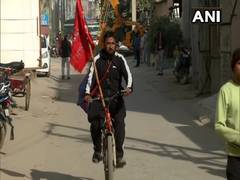 
      
      Punjab teacher cycles 225 km to join farmers' protest at...
      
      
