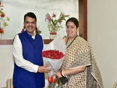 
      
      Maharashtra CM briefs Union Min Smriti Irani on initiatives...
      
      