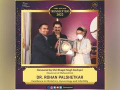 
      
      Dr Rohan Palshetkar gets felicitated with Trendsetter 2022...
      
      