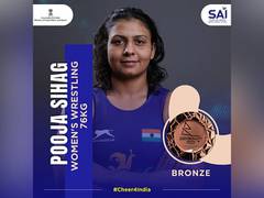 
      
      CWG 2022: Indian grappler Pooja Sihag wins bronze
      
      