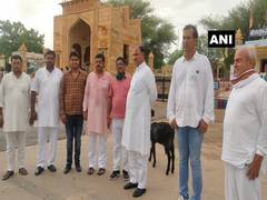 
      
      MLAs in Ashok Gehlot camp visit Jaisalmer's Tanot Mata Temple
      
      