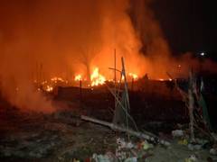 
      
      Ghaziabad: Fierce fire breaks out at slum area, firefighting...
      
      