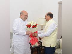 
      
      Delhi LG Vinai Kumar Saxena calls on Home Minister Amit Shah
      
      