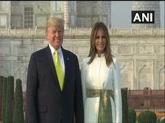 
      
      The Trumps admire, pose at iconic Taj Mahal
      
      