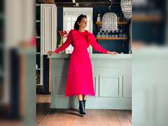 
      
      Kangana Ranaut slays in pink A-line dress for an online event
      
      