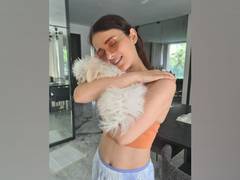 
      
      Actor Radhika Madan shares happy pictures with her dog
      
      
