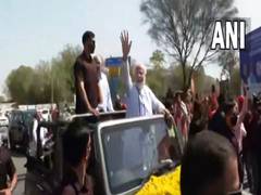
      
      PM Modi holds roadshow in Gujarat's Gandhinagar
      
      