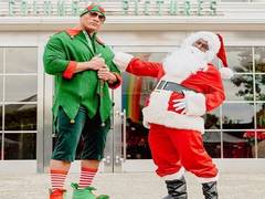 
      
      Dwayne Johnson and Kevin Hart get into Christmas spirit
      
      