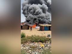 
      
      Fire breaks out in Gurugram's Naharpur Kasan village
      
      