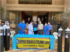 
      
      DRDO delivers 50 oxygen cylinders to Hyderabad's Gandhi Hospital
      
      