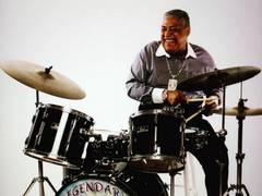
      
      Drummer Sam Lay, popular for collaborating with Bob Dylan...
      
      
