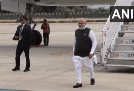 
      
      PM Modi arrives in France, accorded ceremonial welcome
      
      