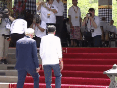 
      
      Biden stumbles during Mangrove forest visit at G20 Summit, Bali
      
      