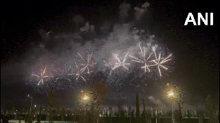 
      
      A warm welcome: Fireworks on display in Samarkand
      
      