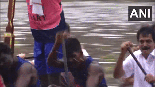 
      
      Rahul Gandhi participates in a snake boat race in Kerala
      
      