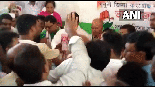 
      
      Assam Congress workers clash at meeting on Bharat Jodo Yatra
      
      