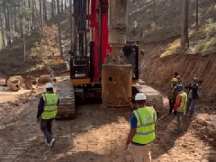 
      
      Vertical drilling underway to rescue workers trapped in tunnel
      
      