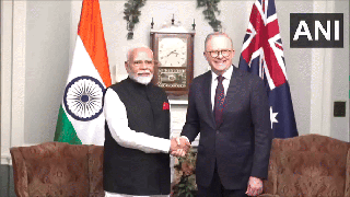 
      
      PM Modi holds bilateral meet with Australian PM Anthony Albanese
      
      