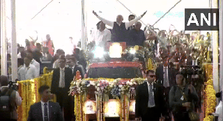 
      
      PM Modi holds roadshow in Gujarat's Rajkot
      
      