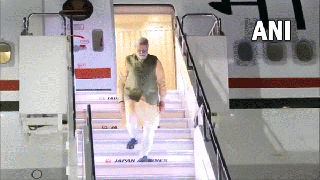 
      
      Japan: PM Modi arrives in Hiroshima to attend G7 Summit
      
      